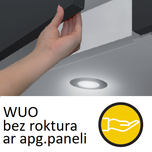 Rokturis MONO-P4 WUO - bezroktura atvēršana
 + apgaismojuma panelis